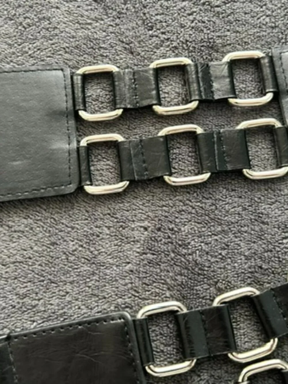 Vintage Betsey Johnson Black Stretch Belt BBP1635